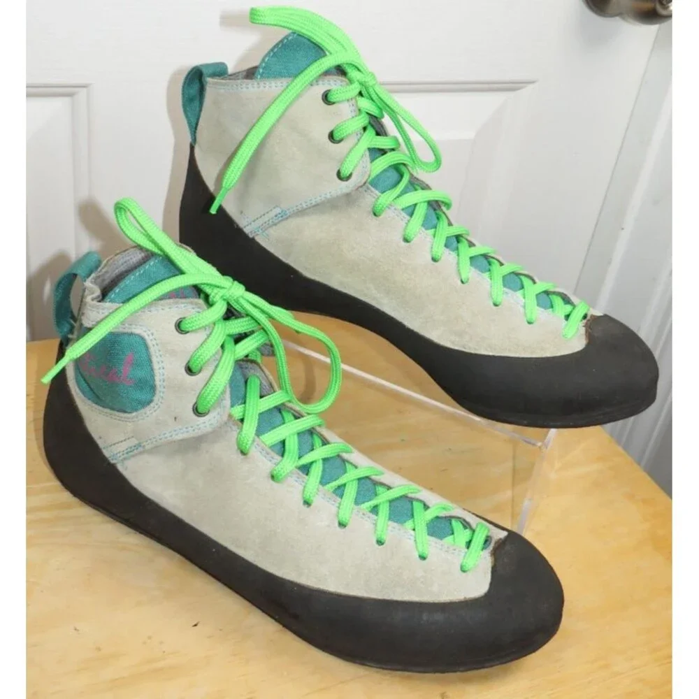 Vintage Retro Five Ten Vertical High Top Lace Up Rock Climbing Shoes Men Size 9